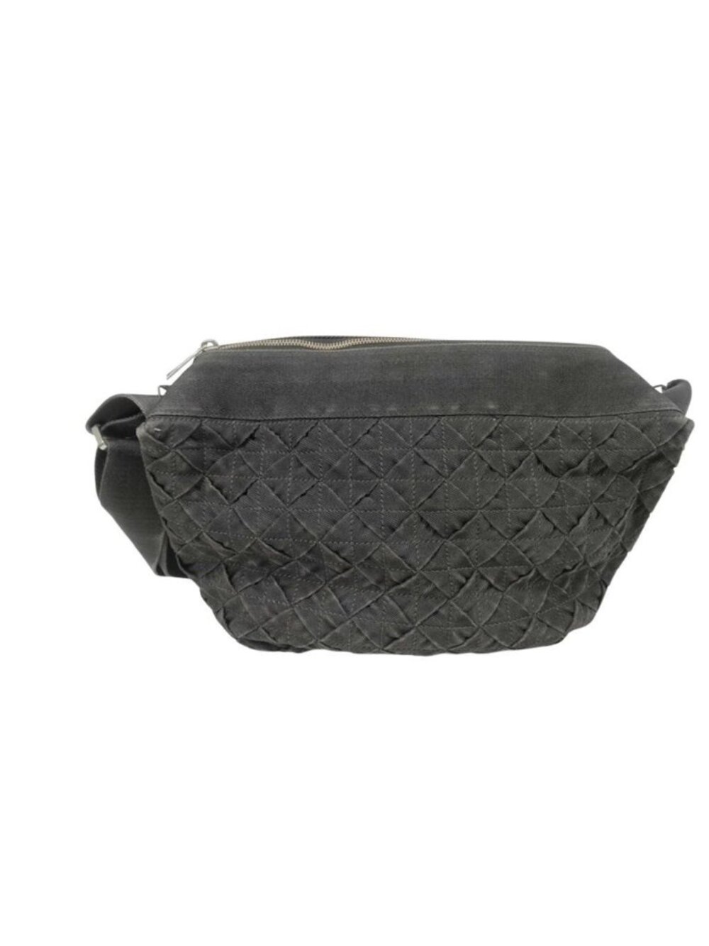 Bottega Veneta Shoulder Bag Intrecciato Black Canvas